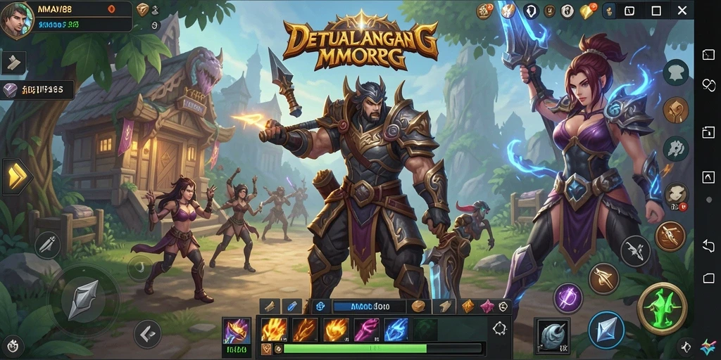 Screenshot gameplay AMAVI88 yang menampilkan aksi seru dalam dunia MMORPG.