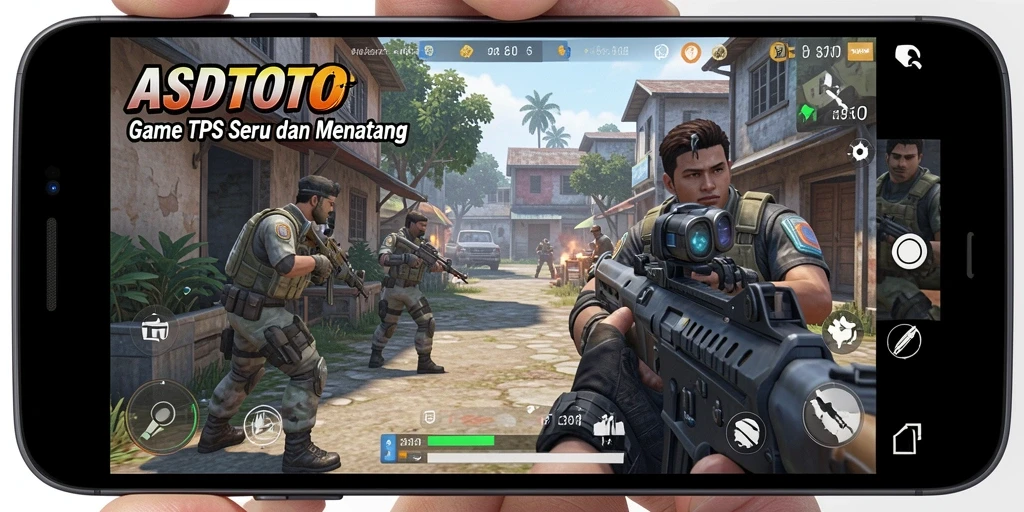 Screenshot utama ASDTOTO menampilkan aksi mendebarkan dalam gameplay TPS.