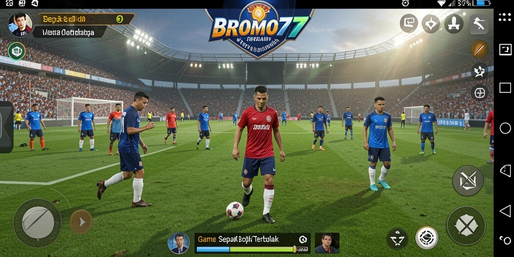 Tampilan permainan sepak bola yang dinamis di BROMO77.