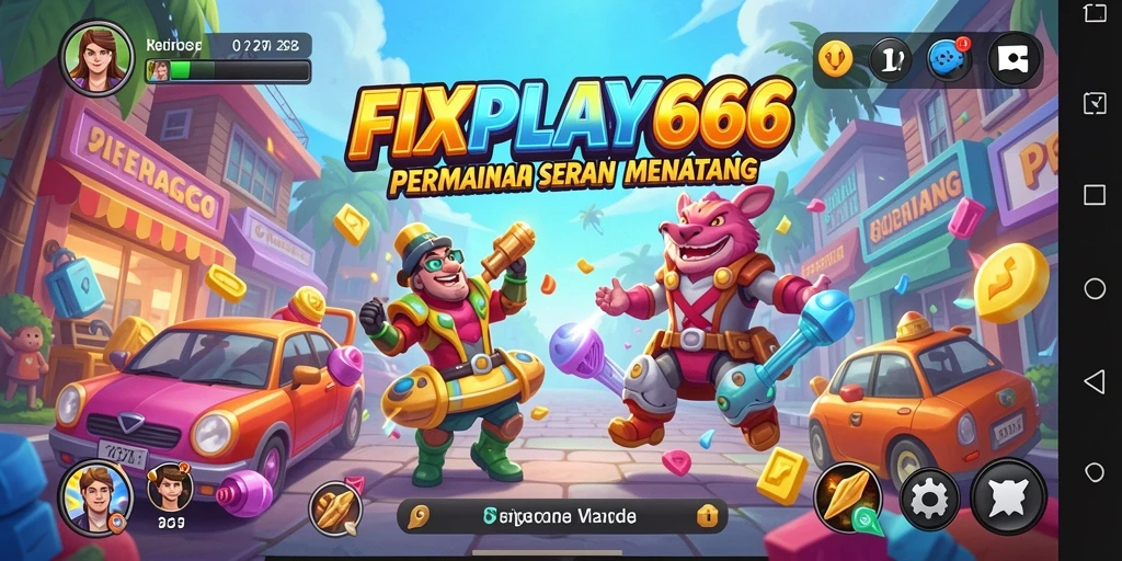 Tampilan gameplay seru FIXPLAY666 dengan level yang beragam.