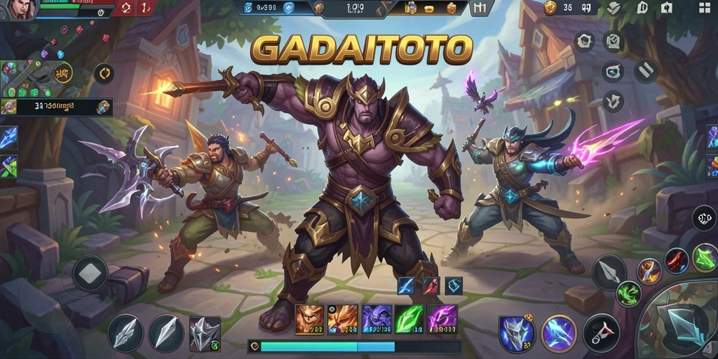 Gameplay seru di arena MOBA GADAITOTO.