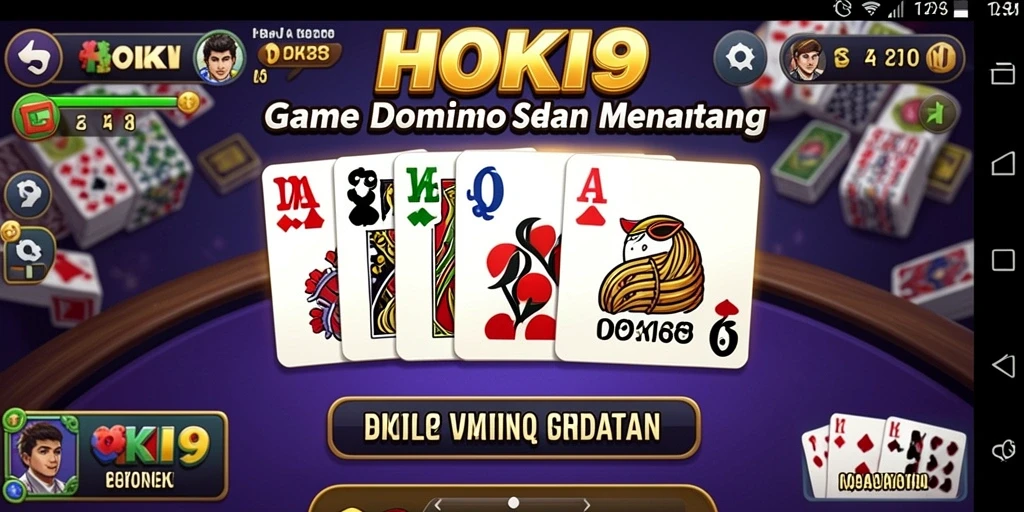 Tampilan gameplay seru HOKI9 dalam permainan Domino dengan pemain yang fokus.