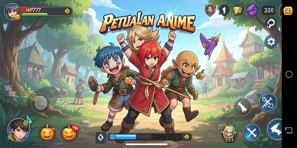 Tampilan menawan dari gameplay Anime yang menarik.