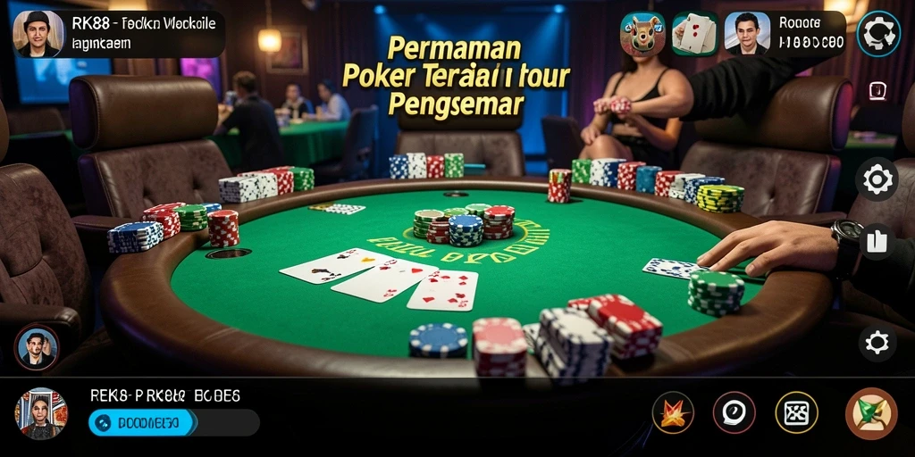 Tampilan gameplay Poker di RK88 yang mengasyikkan.