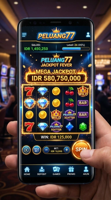 Tampilan antarmuka aplikasi peluang77 yang sederhana dan nyaman.